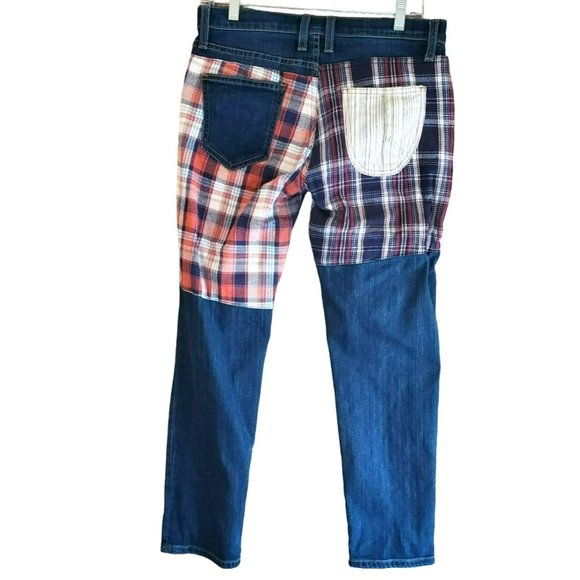 Free People Current Elliott USA Women's Boyfriend Jeans Size 25 The Fling Multi - Picture 2 of 4